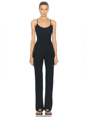 Leset Rio Black Corset Straight Leg Jumpsuit Size Small